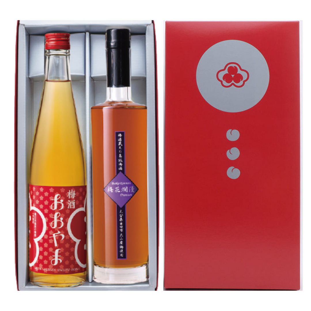 梅花爛漫プレミアム 500ml 梅酒おおやま 500ml 各1本 ギフト箱入