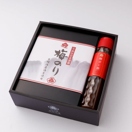 うめひびき謹製梅のり２箱 梅ポン酢 200ml1本 ギフト箱入り ギフト プレゼント