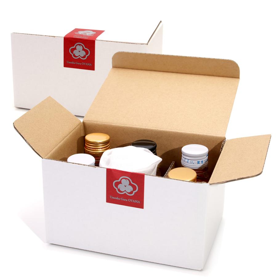 梅酒飲み比べ ミニボトル 梅酒5本セット 90ml×5本 梅切子グラス付き ギフト 高級  鶯宿 南高 熟成 飲み比べ プレゼント