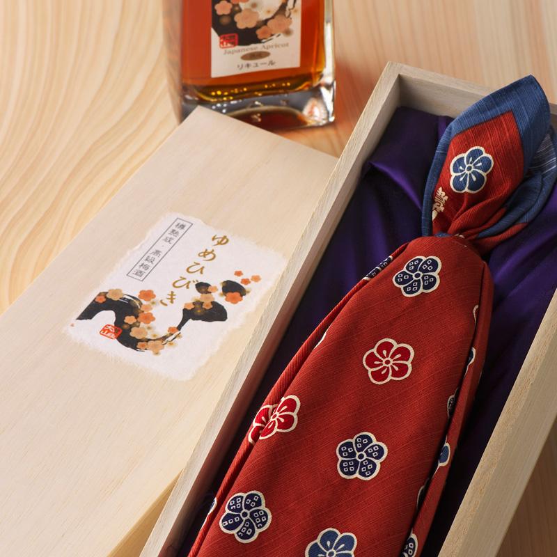 梅酒 樽仕込 高級梅酒 ゆめひびき 500ml 桐箱 風呂敷包み 鶯宿梅 熟成梅酒 ギフト プレゼント