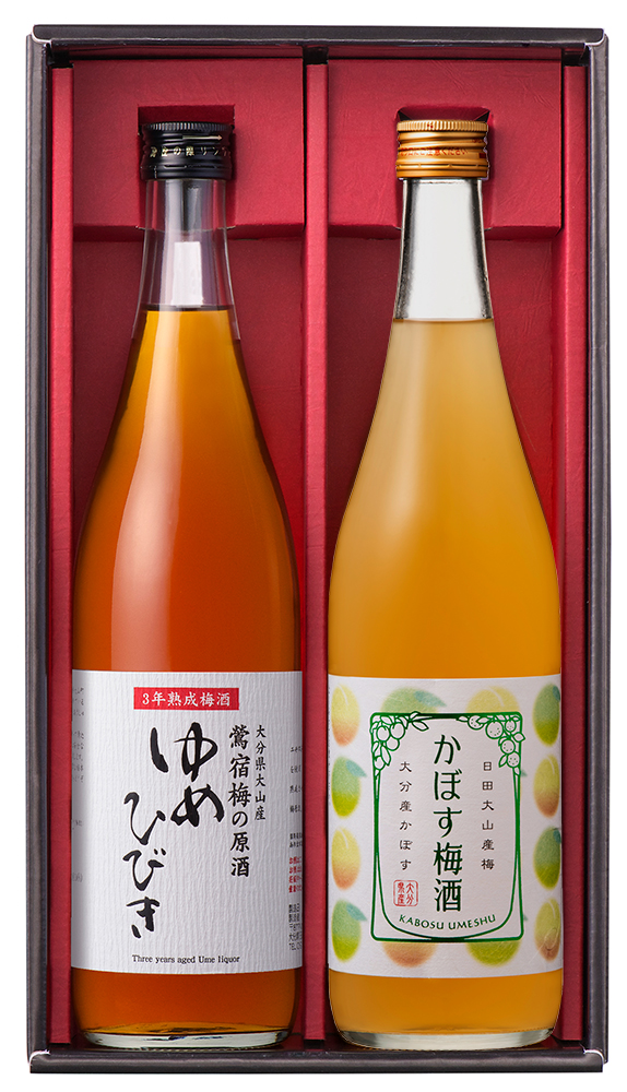 かぼす梅酒 (720ml)・熟成梅酒ゆめひびき（720ml）【各１本】 (梅ギフト箱)