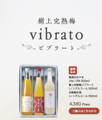 梅酒おおやま（Alc.12% 500ml）・極上完熟梅ビブラート（ノンアルコール 500ml）・完熟梅甘酒（ノンアルコール 500ml）4,380円（税込） / 送料込み/ ご購入はこちらから